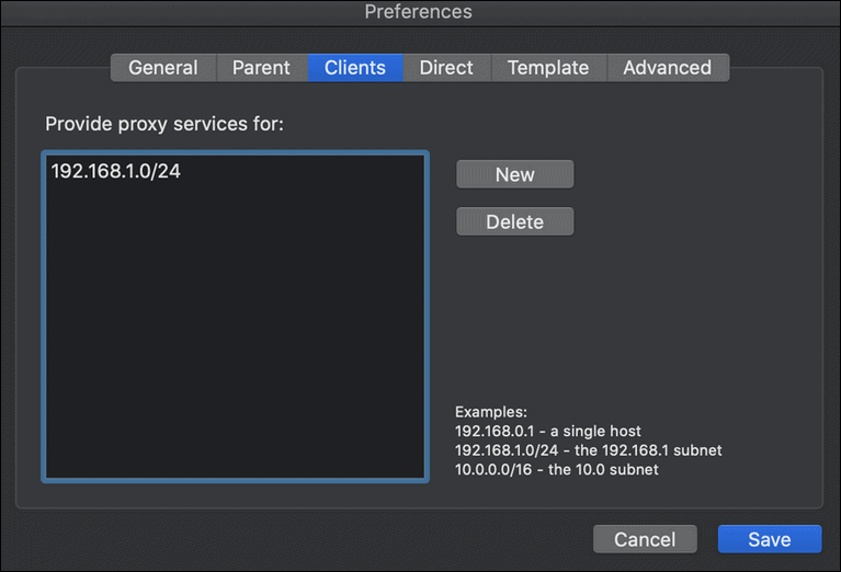 Proxy Server Configuration